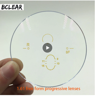 BCLEAR 1.61 Index Interior Free Form Progressive Lenses Color Clear Lenses Bclear Lenses   