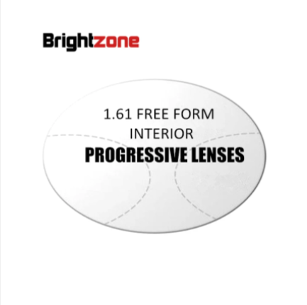 Brightzone 1.61 Index Interior Free Form Progressive Multifocal Clear Lenses Lenses Brightzone Lenses   