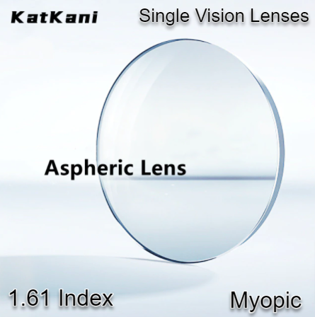 KatKani Aspheric Single Vision Clear Lenses Lenses KatKani Eyeglass Lenses 1.61 Myopic 