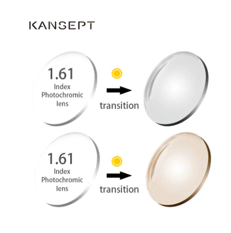 Kansept 1.61 Aspheric Single Vision Photochromic Lenses Color Grey Lenses Kansept Lenses   