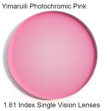 Yimaruili Photochromic Single Vision Aspheric Lenses Lenses Yimaruili Lenses 1.61 Pink 