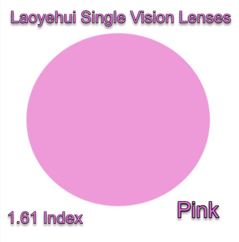 Laoyehui Non Polarized Acrylic Colorful Sunglass Lenses UV400 Lenses Laoyehui Sunglass Lenses 1.61 Pink 
