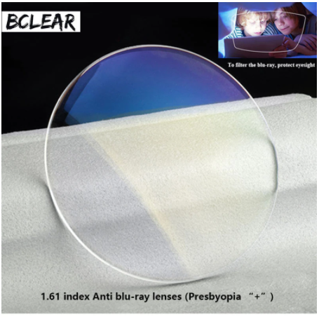 BCLEAR 1.61 Index Single Vision Anti Blue Presbyopic Lenses Color Clear Lenses Bclear Lenses   