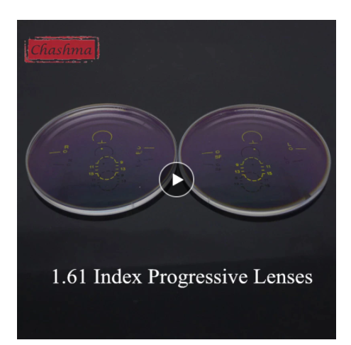 Chashma 1.61 Index M 8 Free Form Interior Progressive Lenses Color Clear Lenses Chashma Lenses   
