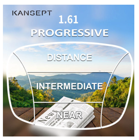 Kansept 1.61 Index Aspheric Free Form Progressive Lenses Color Clear Lenses Kansept Lenses   