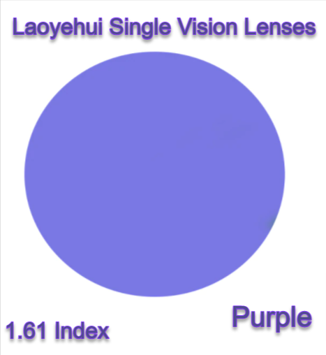 Laoyehui Non Polarized Acrylic Colorful Sunglass Lenses UV400 Lenses Laoyehui Sunglass Lenses 1.61 Purple 