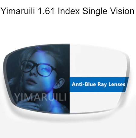 Yimaruili Single Vision Aspheric Anti Blue Light Clear Lenses Lenses Yimaruili Lenses 1.61 Hyperopia 