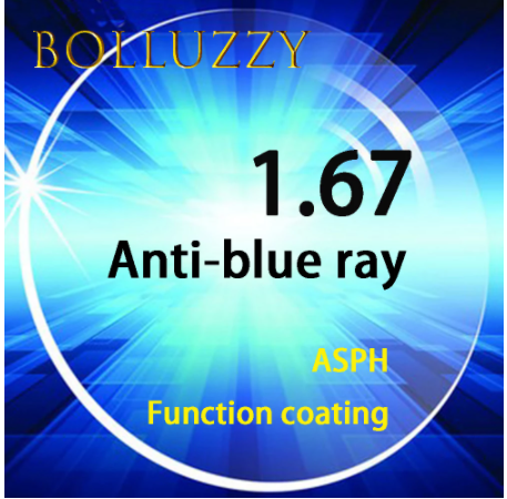 Bolluzzy Aspheric Anti Blue Lenses Color Clear Lenses Bolluzzy Lenses 1.67  