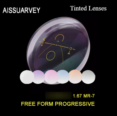 Aissuarvey 1.67 MR-7 Progressive Tinted Lenses Lenses Aissuarvey Lenses   