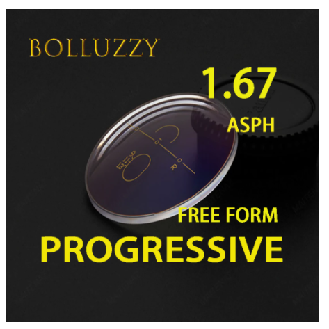 Bolluzzy Aspheric Free Form Progressive Lenses Color Clear Lenses Bolluzzy Lenses 1.67  