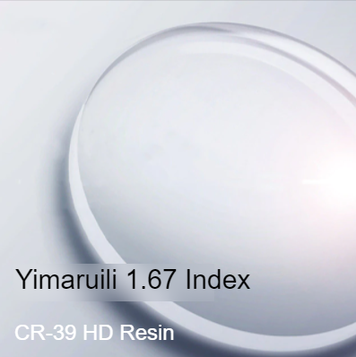 Yimaruili HD Resin Aspheric Single Vision Clear Lenses Lenses Yimaruili Lenses 1.67 Myopic Lenses "-" 