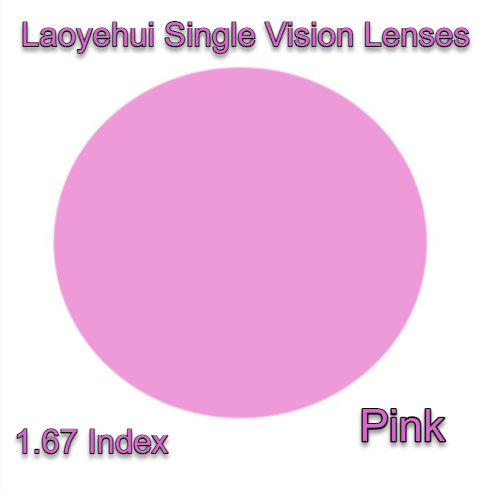 Laoyehui Non Polarized Acrylic Colorful Sunglass Lenses UV400 Lenses Laoyehui Sunglass Lenses 1.67 Pink 