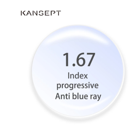 Kansept 1.67 Index Aspheric Anti Blue Progressive Lenses Color Clear Lenses Kansept Lenses   