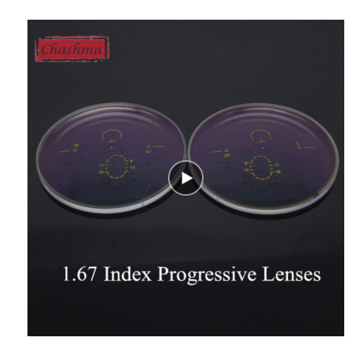Chashma 1.67 Index Digital Free Form Interior Progressive Lenses Color Clear Lenses Chashma Lenses   