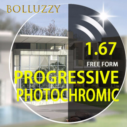 Bolluzzy Interior Progressive CR-39 Resin Photochromic Grey Lenses Lenses Bolluzzy Lenses 1.67  