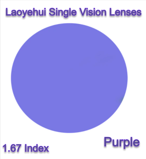 Laoyehui Non Polarized Acrylic Colorful Sunglass Lenses UV400 Lenses Laoyehui Sunglass Lenses 1.67 Purple 