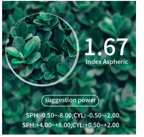 Kansept 1.67 Aspheric Single Vision Anti Blue Lenses Lenses Kansept Lenses   