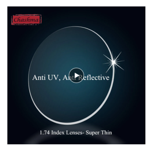 Chashma 1.74 Index Single Vision Aspheric Lenses Clear Lenses Chashma Lenses   
