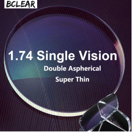 BCLEAR 1.74 Ultra Thin High Index Double Aspherical Lenses Color Clear Lenses Bclear Lenses   