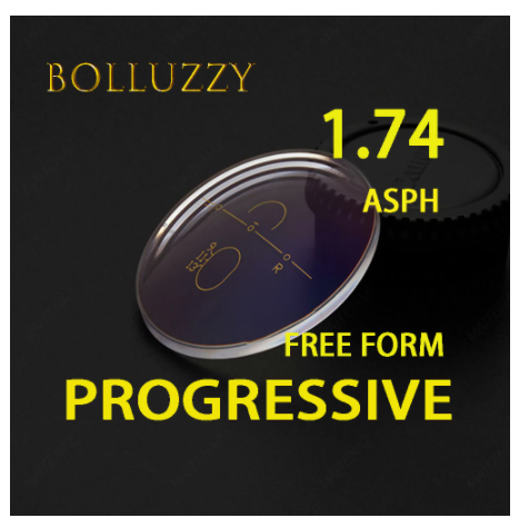 Bolluzzy Aspheric Free Form Progressive Lenses Color Clear Lenses Bolluzzy Lenses 1.74  