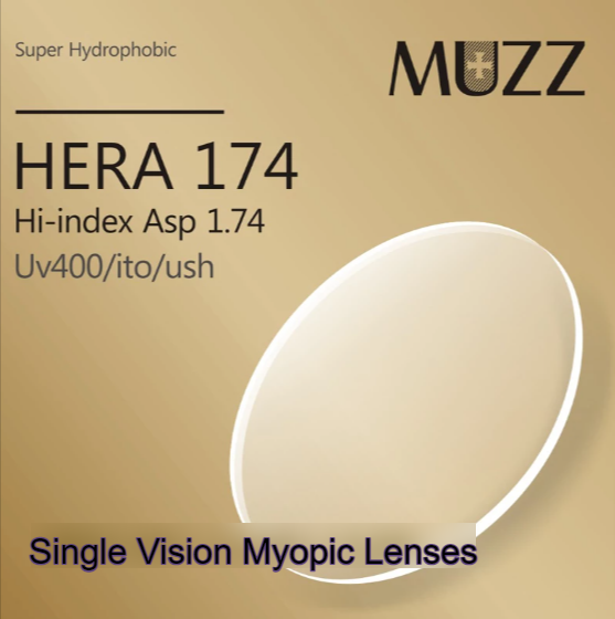 Muzz Ultra Thin Aspheric Single Vision Clear Myopic Lenses Lenses Muzz Lenses 1.74  