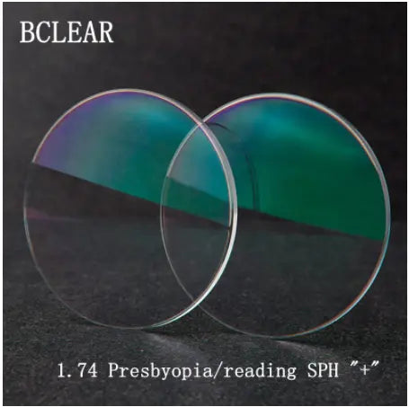 BCLEAR 1.74 Ultra Thin High Index Aspherical Lenses Color Clear.