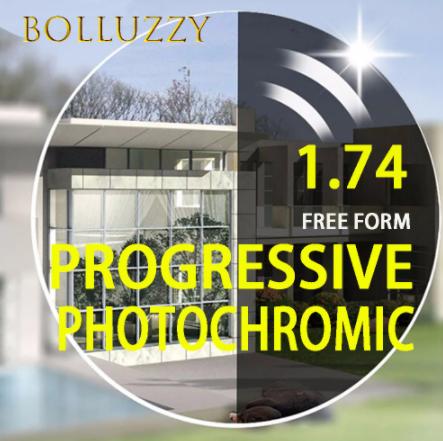 Bolluzzy Interior Progressive CR-39 Resin Photochromic Grey Lenses Lenses Bolluzzy Lenses 1.74  