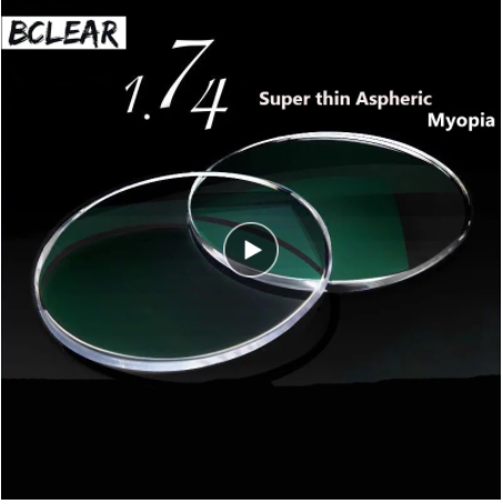 BCLEAR 1.74 Ultra Thin High Index Aspherical Hyperopia Lenses Color Clear Lenses Bclear Lenses   