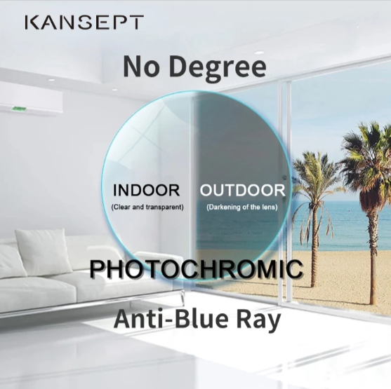 Kansept CR-39 Anti Blue Photochromic Non-Prescription Lenses Lenses Kansept Lenses   