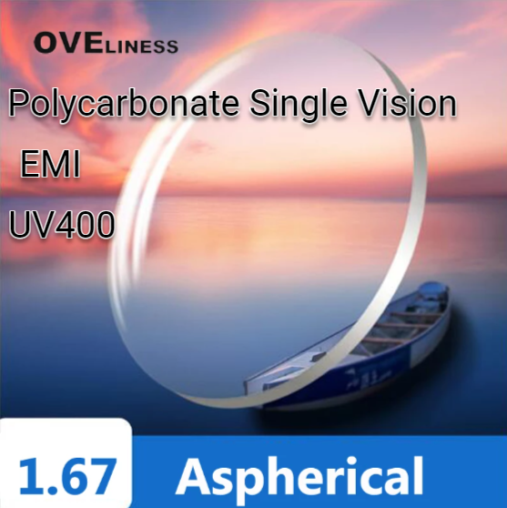 Oveliness Polycarbonate 1.67 Index Single Vision Clear Lenses Oveliness Lenses   