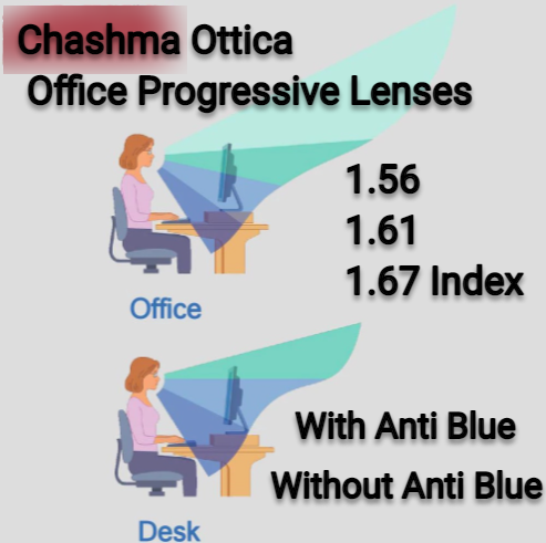 Chashma Ottica Office Progressive Clear Lenses Lenses Chashma Ottica Lenses   