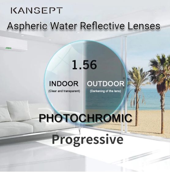 Kansept 1.56 Index Aspheric Progressive Photochromic Water Reflective Lenses Lenses Kansept Lenses   