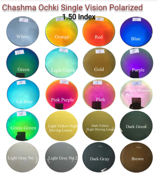 Chashma Ochki 1.50 Index Single Vision Polarized Lenses Lenses Chashma Ochki Lenses   