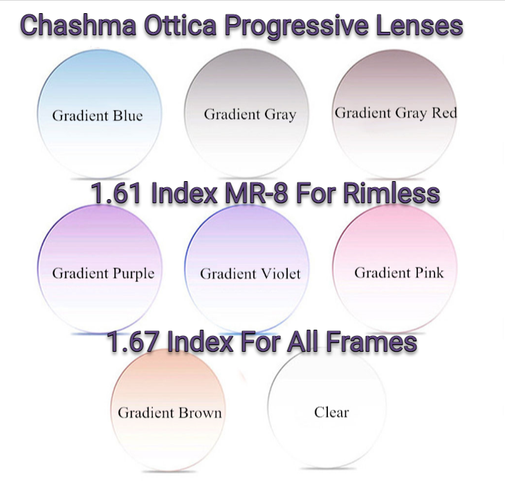 Chashma Ottica High Index Tinted Progressive Lenses Lenses Chashma Ottica Lenses   