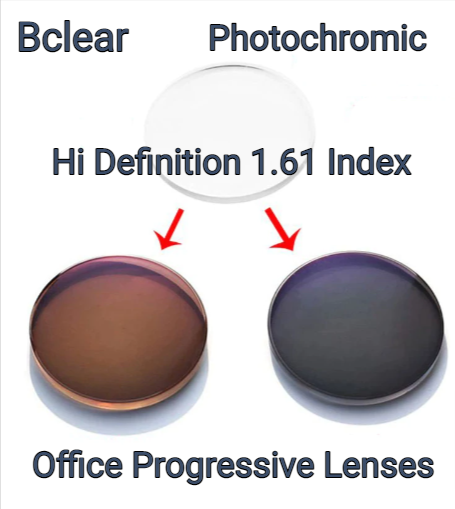 BCLEAR 1.61 Index Office Computer Progressive Photochromic Lenses Lenses Bclear Lenses   