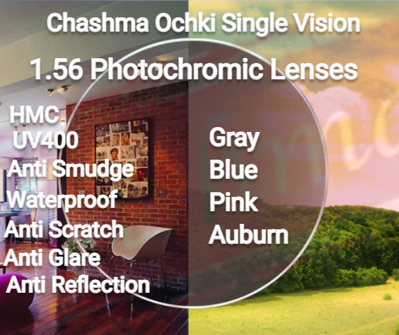 Chashma Ochki Single Vision 1.56 Index Photochromic Lenses Lenses Chashma Ochki Lenses   