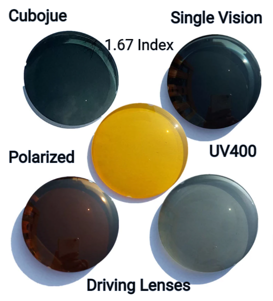 Cubojue 1.67 Index Single Vision Polarized Driving Lenses Lenses Cubojue Lenses   