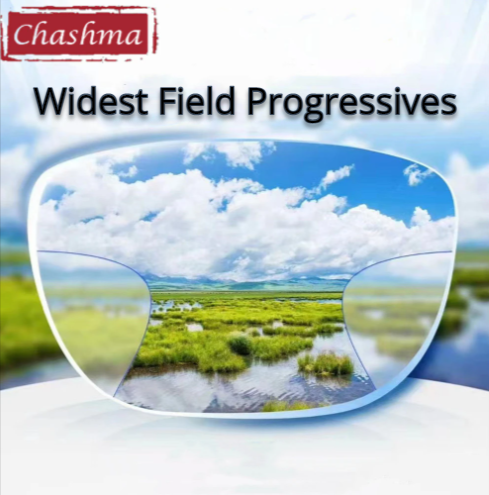 Chashma 1.61 & 1.67 Index Widest Field Clear Progressive Lenses Lenses Chashma Lenses   