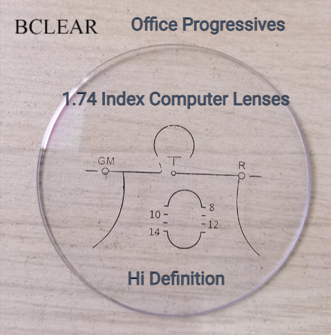 BCLEAR 1.74 Index Office Computer Progressive Clear Lenses Lenses Bclear Lenses   
