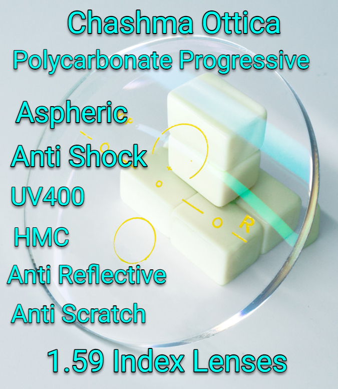 Chashma Ottica 1.59 Index Polycarbonate Progressive Clear Lenses Lenses Chashma Ottica Lenses   