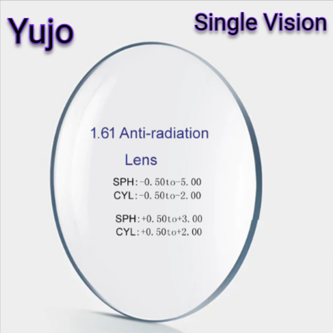 Yujo 1.61 Index Single Vision Anti Radiation Clear Lenses Lenses Yujo Lenses   