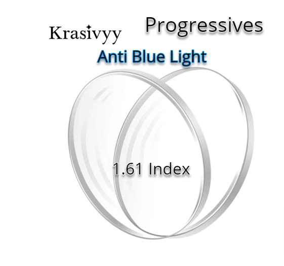 Krasivyy 1.61 Index Progressive Anti Blue Light Clear Lenses Lenses Krasivyy Lenses   
