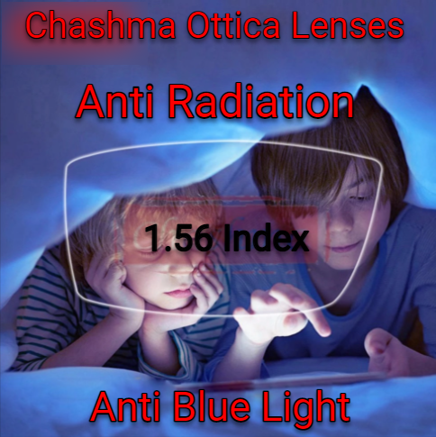 Chashma Ottica 1.56 Single Vision Anti Radiation Anti Blue Light Clear Lenses Lenses Chashma Ottica Lenses   