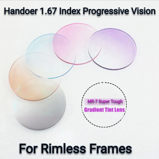 Handoer Progressive 1.67 Index MR-7 Tinted Lenses Lenses Handoer Lenses   