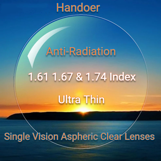 Handoer Single Vision Ultra Thin Anti Radiation Clear Lenses Lenses Handoer Lenses   