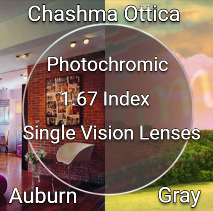 Chashma Ottica 1.67 Index Single Vision Photochromic Lenses Lenses Chashma Ottica Lenses   