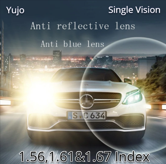 Yujo Single Vision Anti Blue Light Anti Reflection Clear Driving Lenses Lenses Yujo Lenses   
