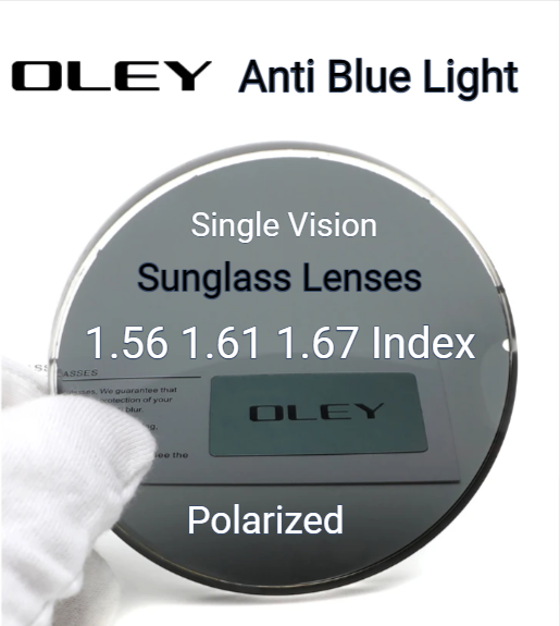 Oley Single Vision Anti Blue Light Polarized Sunglass Lenses Lenses Oley Sunglass Lenses   