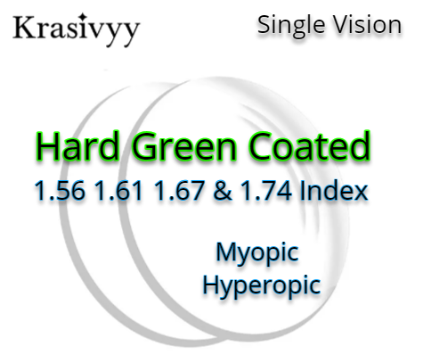 Krasivyy Hard Green Aspheric Single Vision Clear Lenses Lenses Krasivyy Lenses   