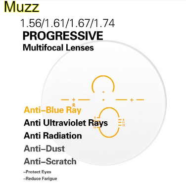 Muzz Progressive Anti Blue Light Clear Lenses Lenses Muzz Lenses   